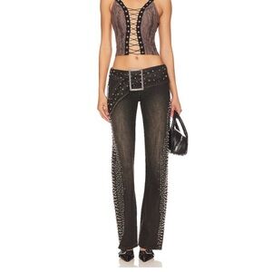 Jaded London Low Rise Studded Jeans